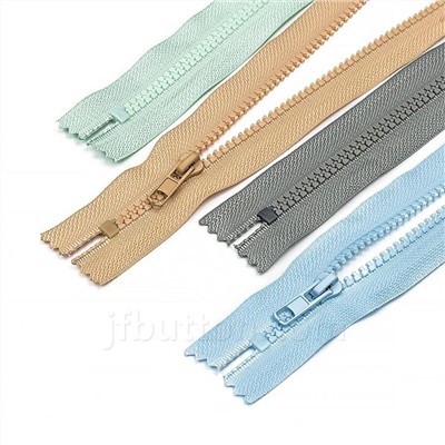 Zipper plastig ar gyfer siaced