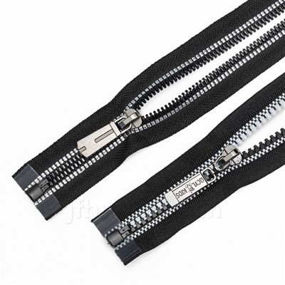 Zipper plastig du ar gyfer siaced
