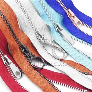 Zippers metel lliw
