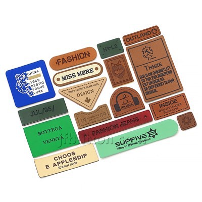 Patch logo lledr Faux ar gyfer dilledyn