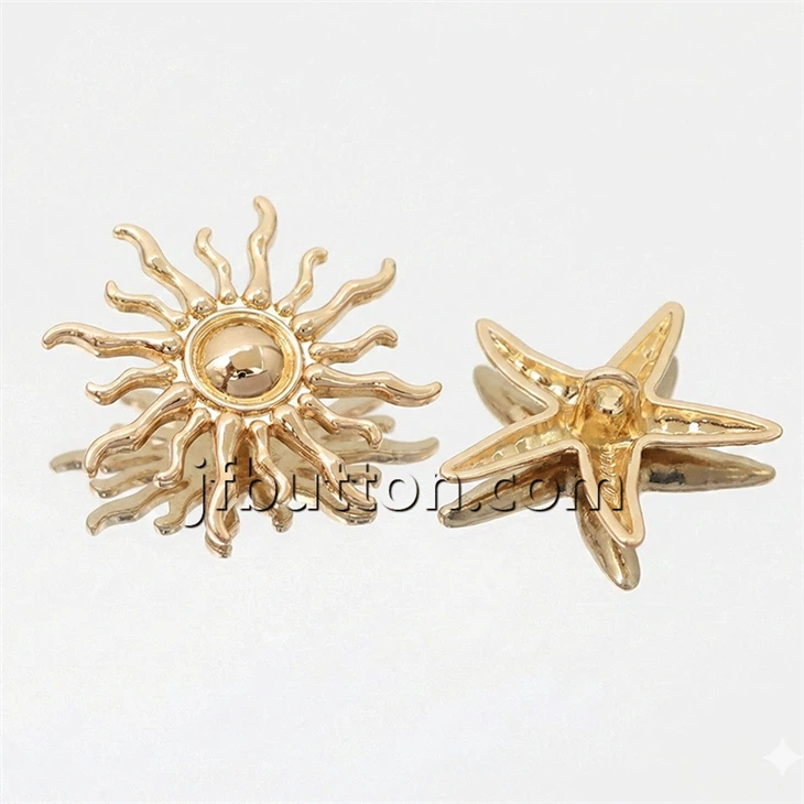 Gold Sun-Shank Buttons