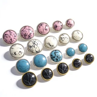 Botwm Shank Stone Turquoise Feroza